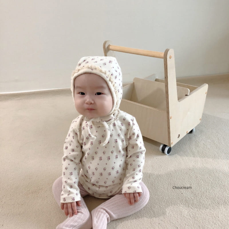 CHOUCREAM - Korean Children Fashion - #Kfashion4kids - Lavene Bodysuit with Bonnet - 12