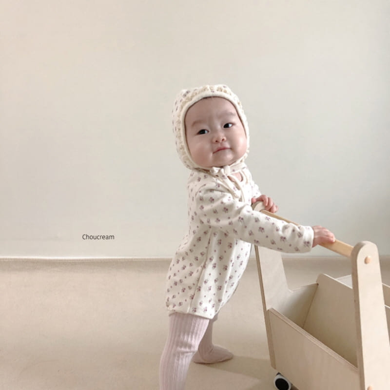 CHOUCREAM - Korean Children Fashion - #Kfashion4kids - Lavene Bodysuit with Bonnet - 6