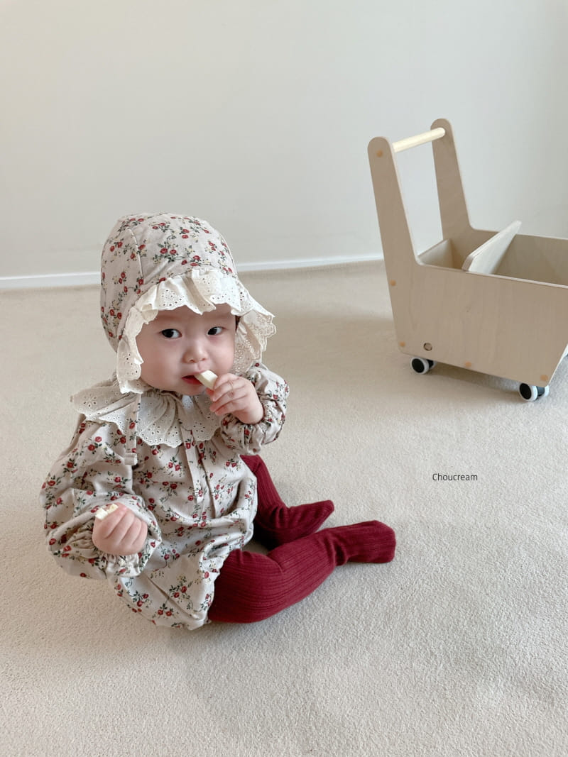 CHOUCREAM - Korean Children Fashion - #Kfashion4kids - Viola Bodysuit with Bonnet - 3