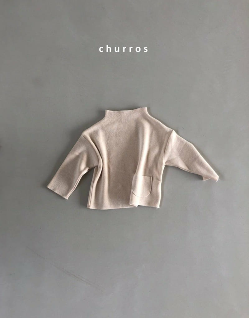 CHURROS - Korean Children Fashion - #Kfashion4kids - Half Neck Pocket Tee - 2
