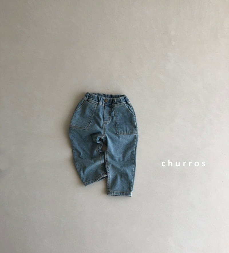 CHURROS - Korean Children Fashion - #Kfashion4kids - Pocket Fleece Jeans