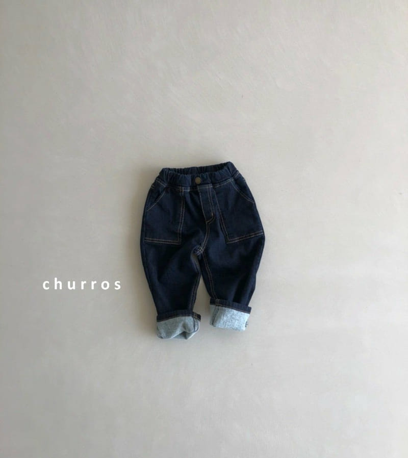 CHURROS - Korean Children Fashion - #Kfashion4kids - Pocket Fleece Jeans - 2