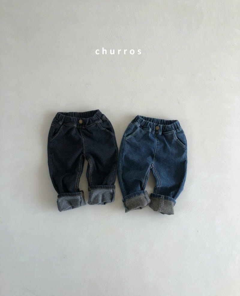 CHURROS - Korean Children Fashion - #Kfashion4kids - Wool Fleece Jeans - 2