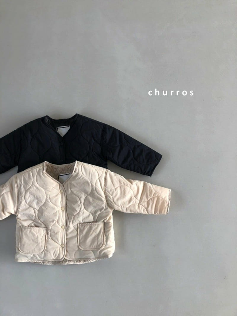 CHURROS - Korean Children Fashion - #Kfashion4kids - Mink Quilting Jacket