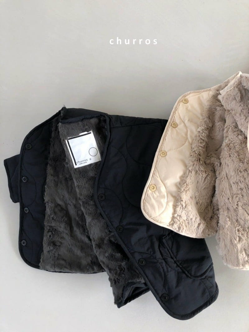 CHURROS - Korean Children Fashion - #Kfashion4kids - Mink Quilting Jacket - 3