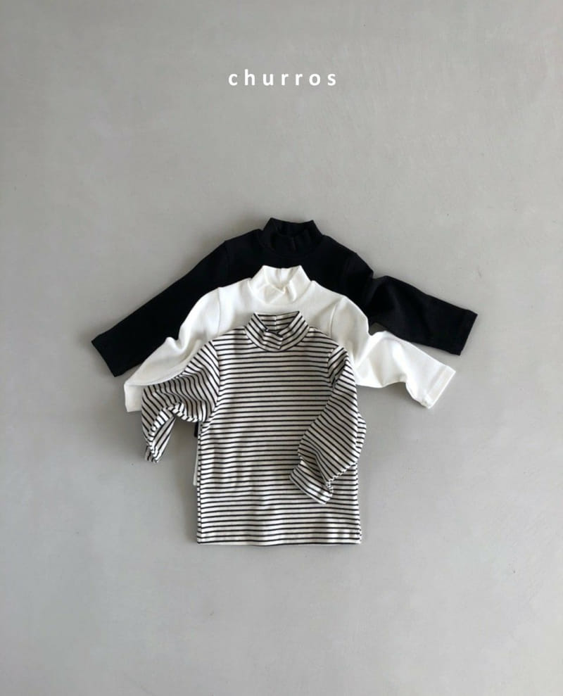 CHURROS - Korean Children Fashion - #Kfashion4kids - Daily Half Basic Turtleneck Tee
