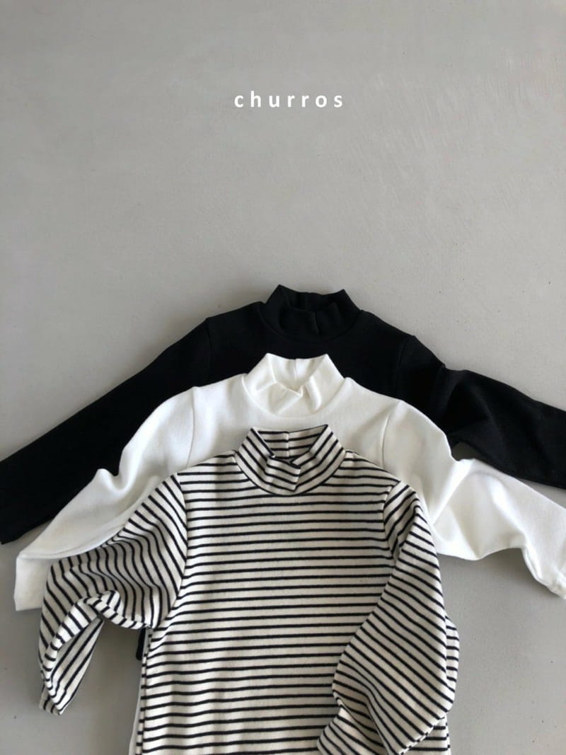 CHURROS - Korean Children Fashion - #Kfashion4kids - Daily Half Basic Turtleneck Tee - 2