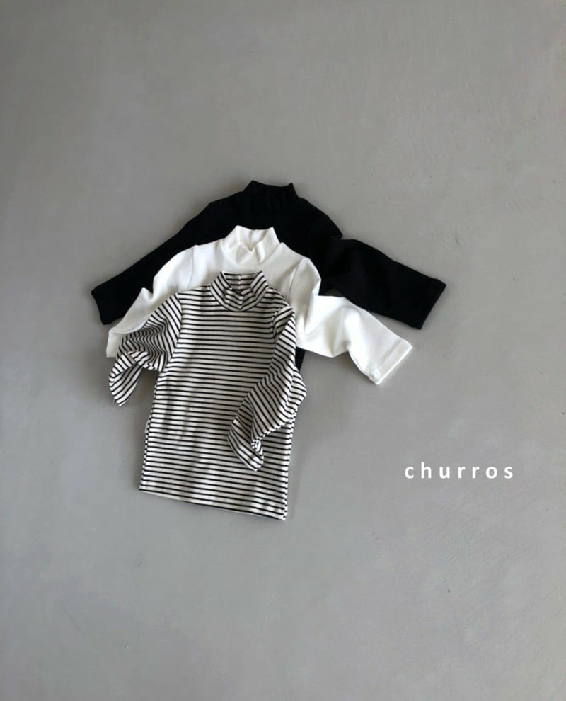 CHURROS - Korean Children Fashion - #Kfashion4kids - Daily Half Basic Turtleneck Tee - 3