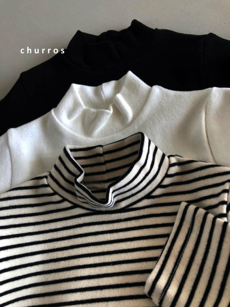 CHURROS - Korean Children Fashion - #Kfashion4kids - Daily Half Basic Turtleneck Tee - 4