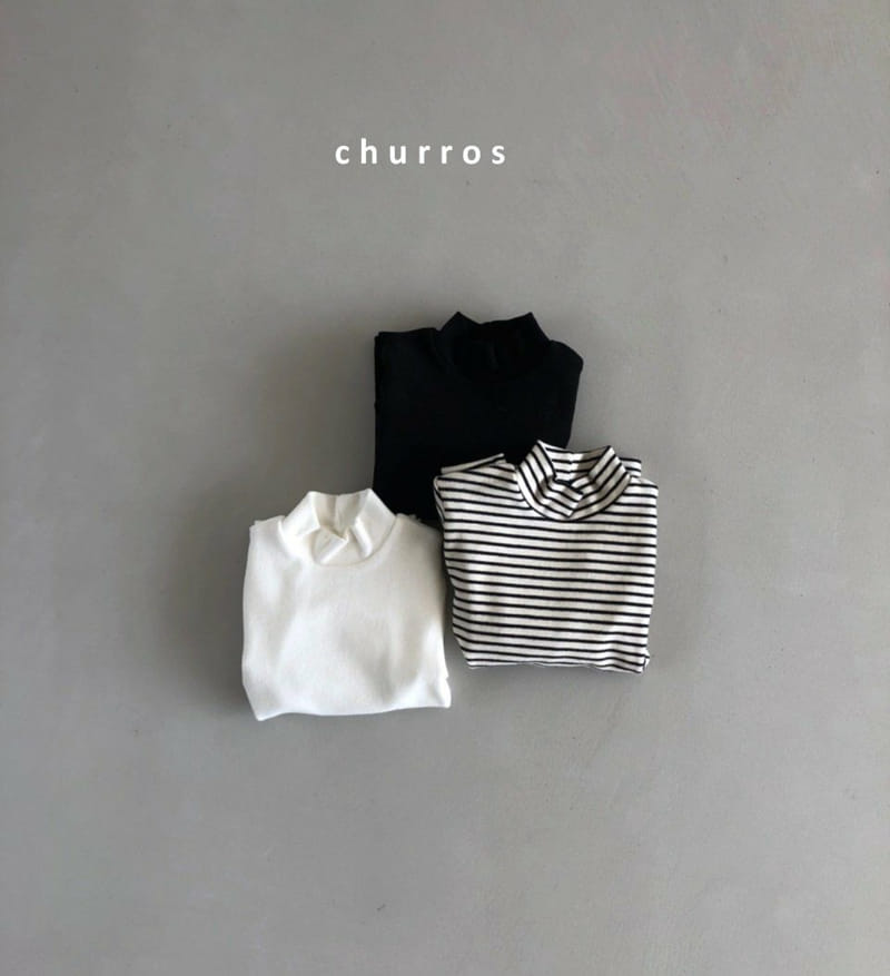 CHURROS - Korean Children Fashion - #Kfashion4kids - Daily Half Basic Turtleneck Tee - 5