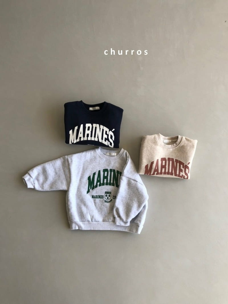 CHURROS - Korean Children Fashion - #Kfashion4kids - MARINES Fleece Sweatshirt - 6