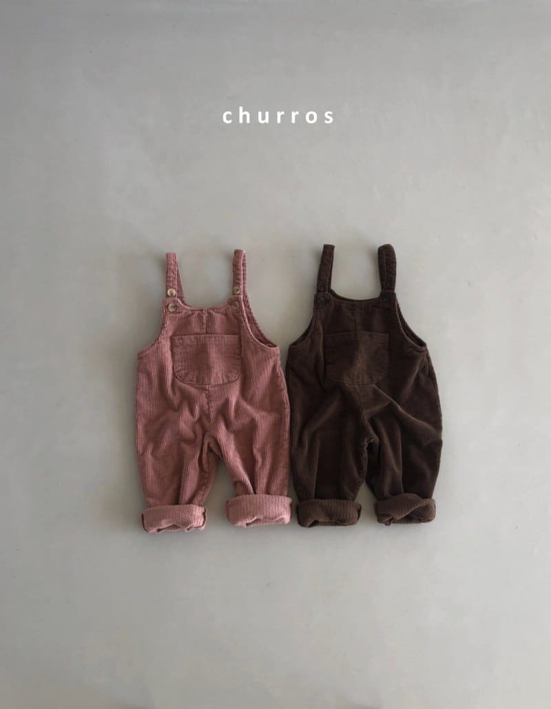 CHURROS - Korean Children Fashion - #Kfashion4kids - Corduroy Dungarees Pants