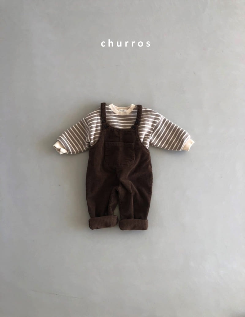 CHURROS - Korean Children Fashion - #Kfashion4kids - Corduroy Dungarees Pants - 3