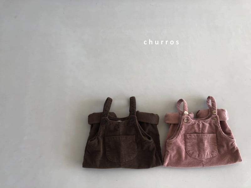 CHURROS - Korean Children Fashion - #Kfashion4kids - Corduroy Dungarees Pants - 4