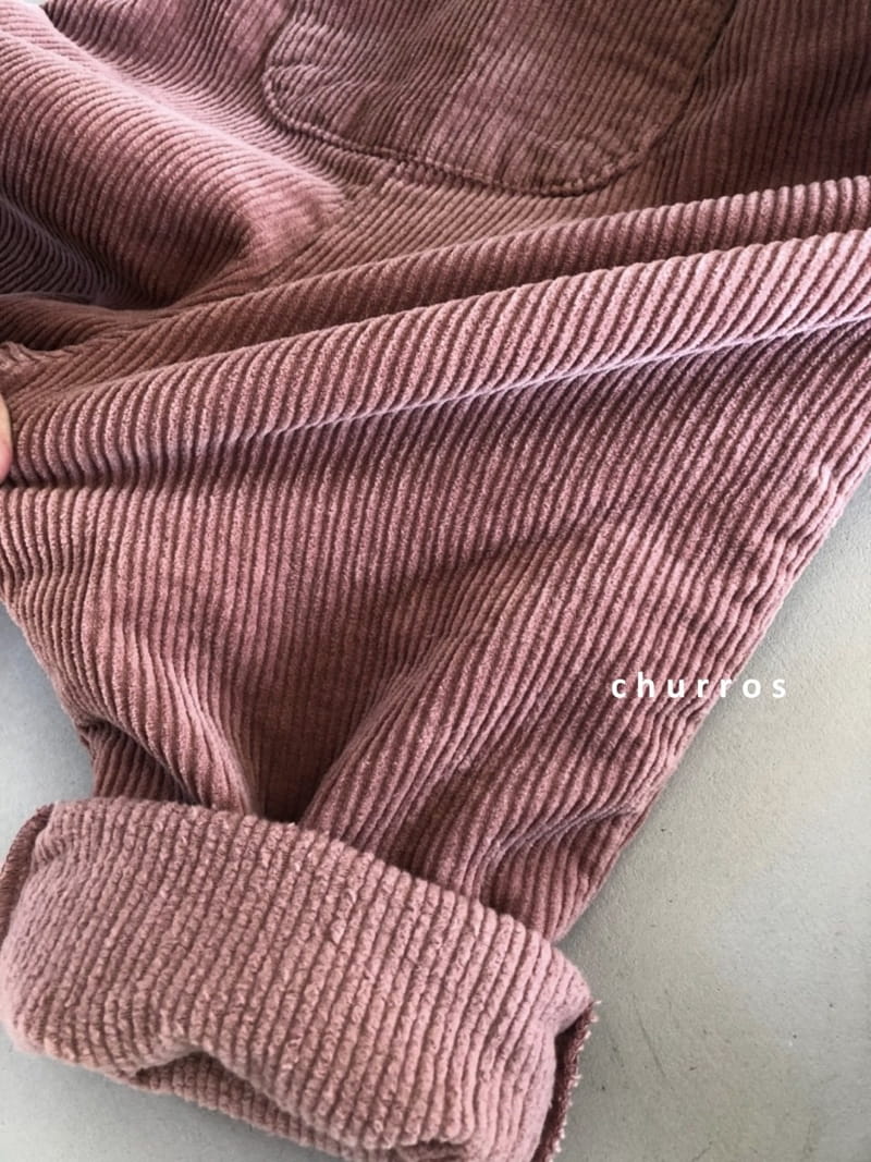 CHURROS - Korean Children Fashion - #Kfashion4kids - Corduroy Dungarees Pants - 6