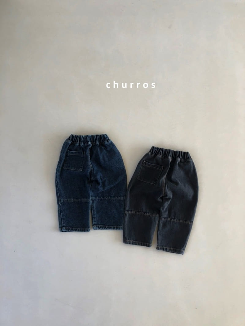 CHURROS - Korean Children Fashion - #Kfashion4kids - Slit Fleece Jeans - 3