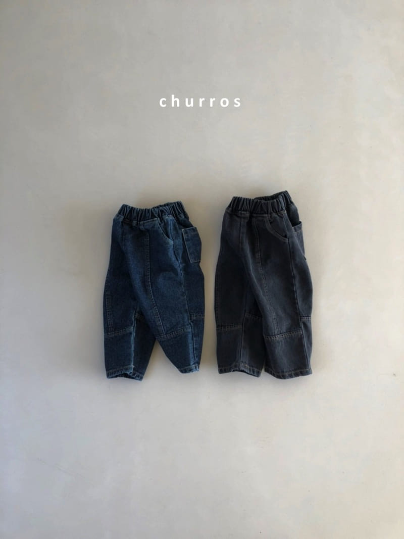 CHURROS - Korean Children Fashion - #Kfashion4kids - Slit Fleece Jeans - 5
