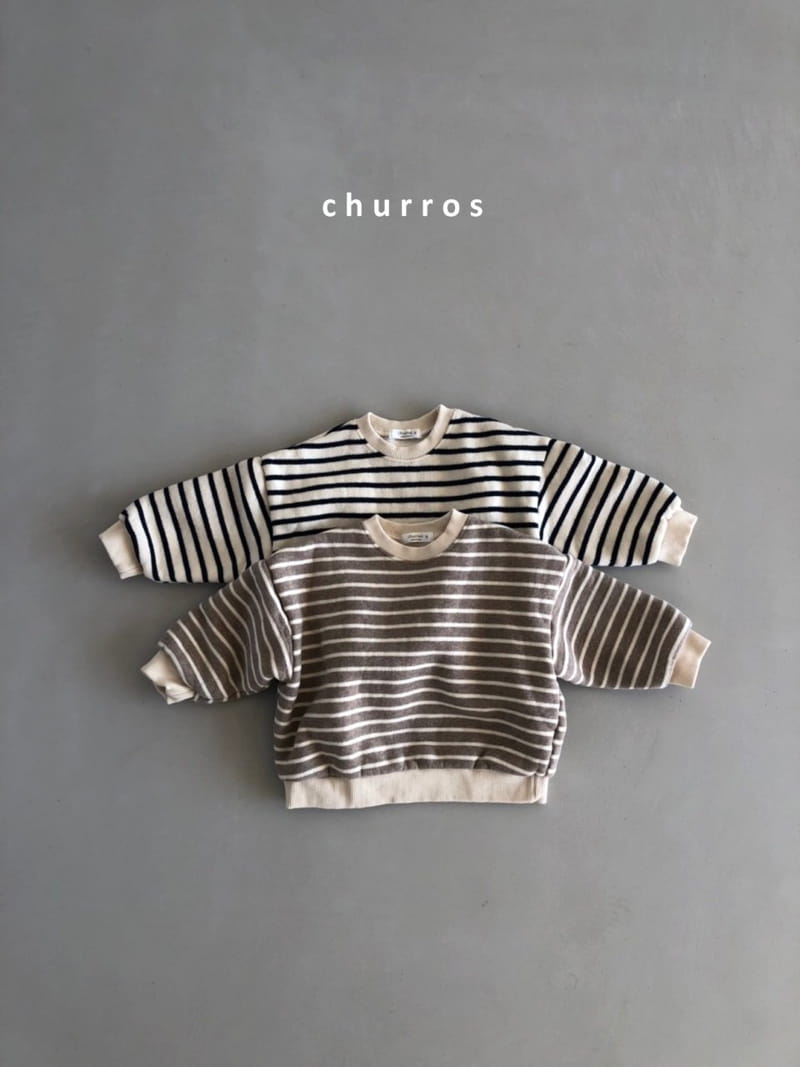 CHURROS - Korean Children Fashion - #Kfashion4kids - Stripes Fleece Sweatshirt - 2