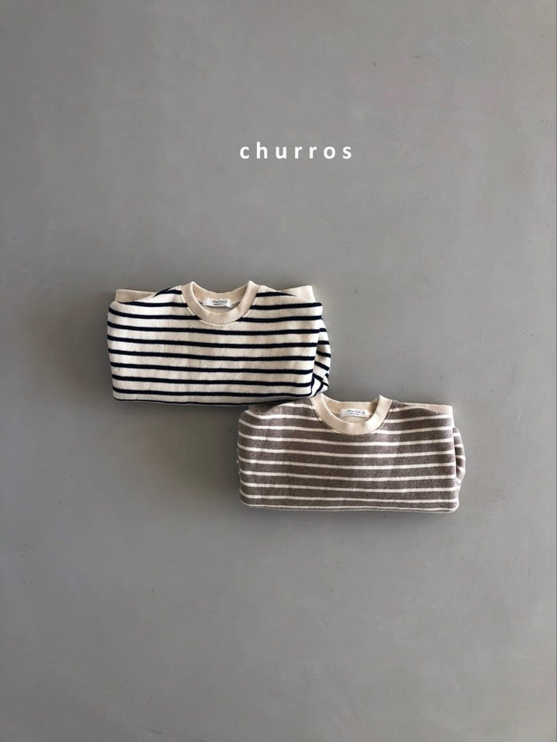 CHURROS - Korean Children Fashion - #Kfashion4kids - Stripes Fleece Sweatshirt - 4