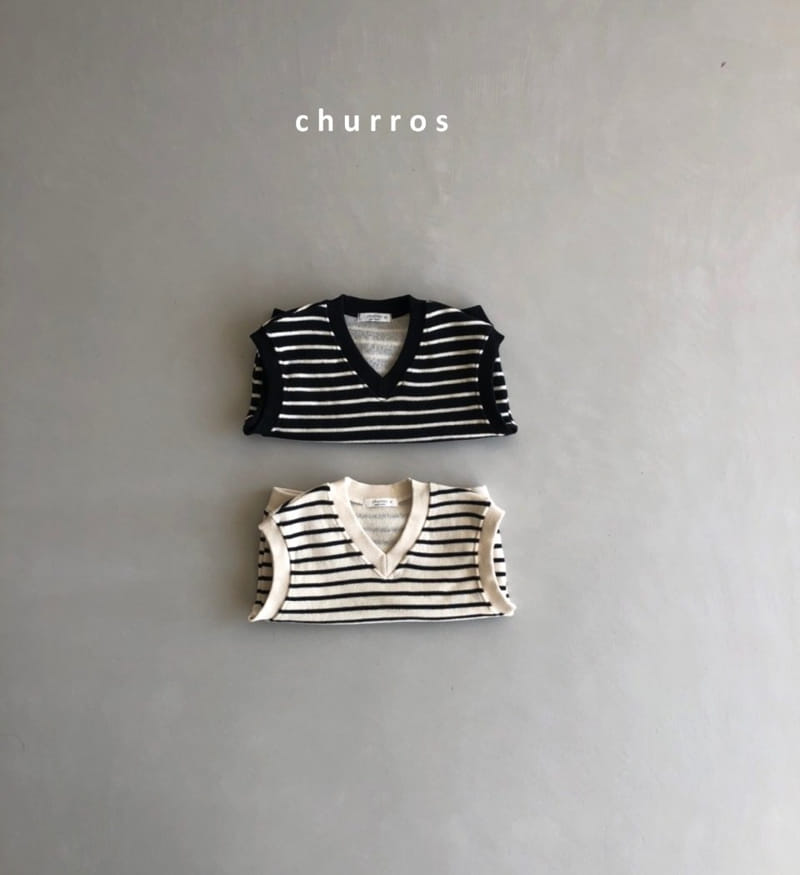 CHURROS - Korean Children Fashion - #Kfashion4kids - Stripes Fleece Vest
