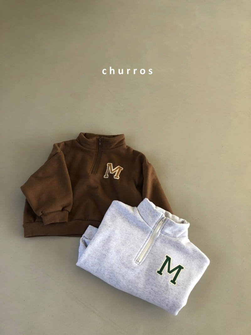 CHURROS - Korean Children Fashion - #Kfashion4kids - M Half Zip-up Sweatshirt - 6
