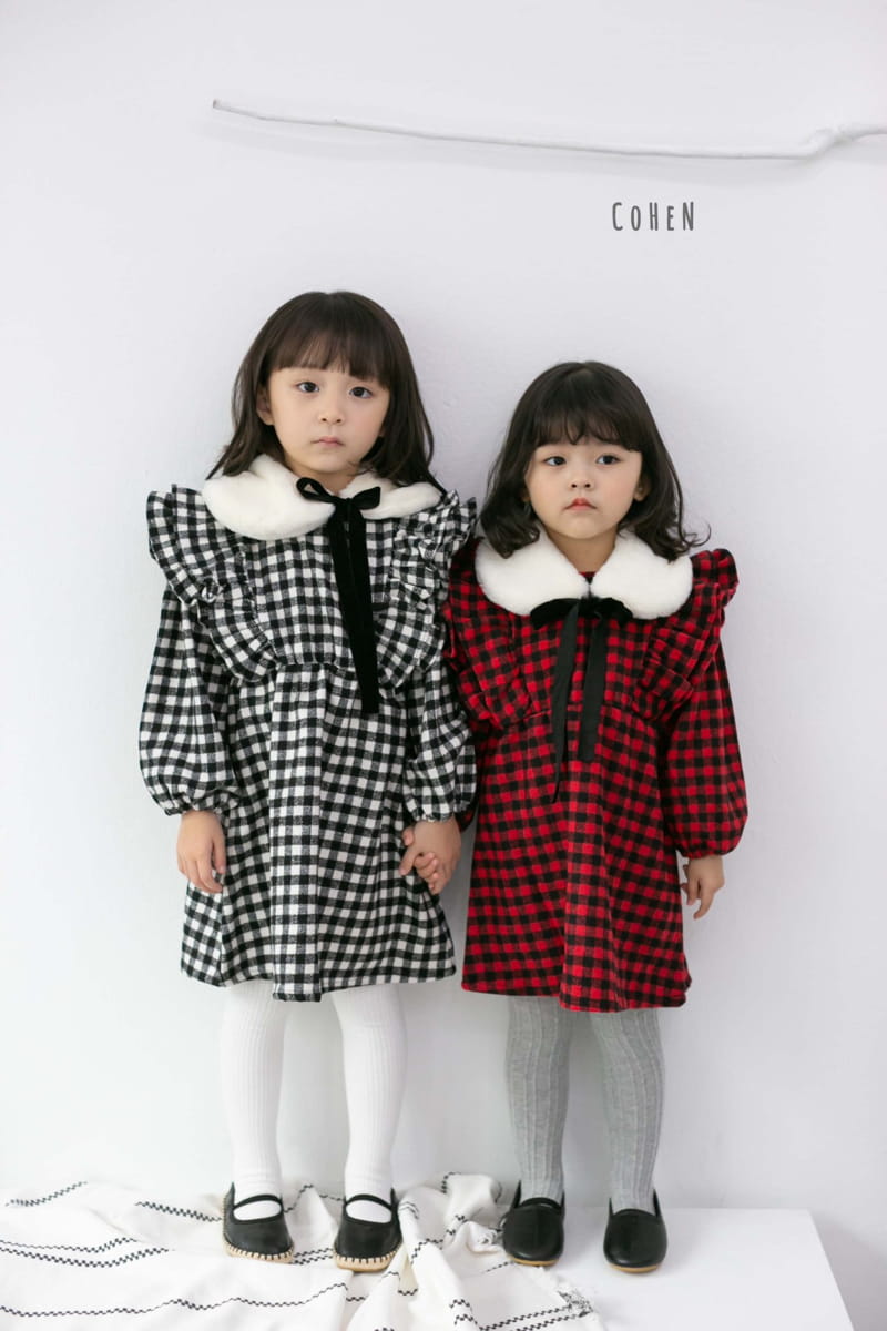 COHEN - Korean Children Fashion - #Kfashion4kids - Check One-piece - 11