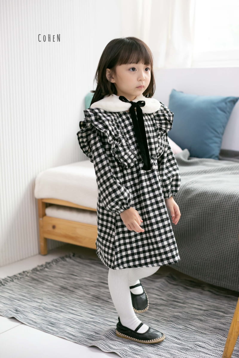 COHEN - Korean Children Fashion - #Kfashion4kids - Check One-piece - 2