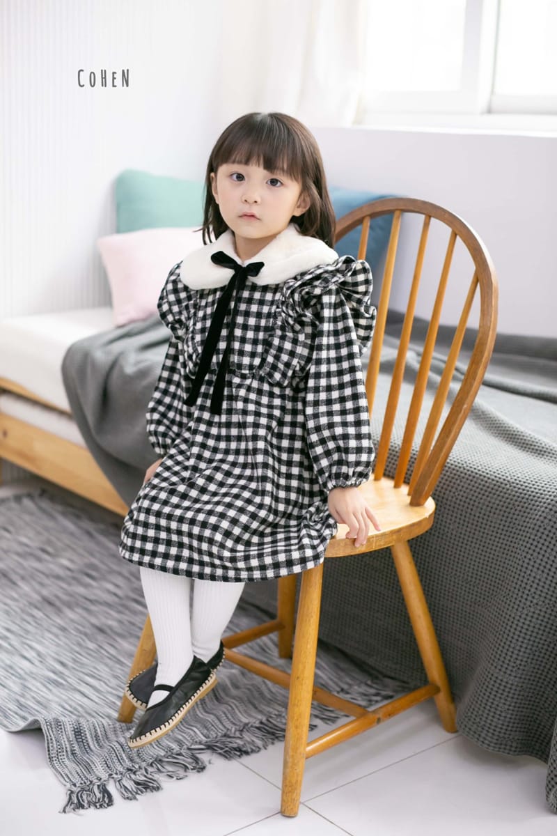 COHEN - Korean Children Fashion - #Kfashion4kids - Check One-piece - 6