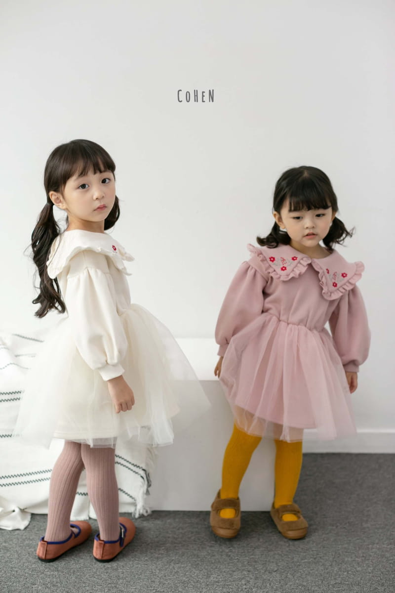 COHEN - Korean Children Fashion - #Kfashion4kids - Flower Embroidery One-piece - 12