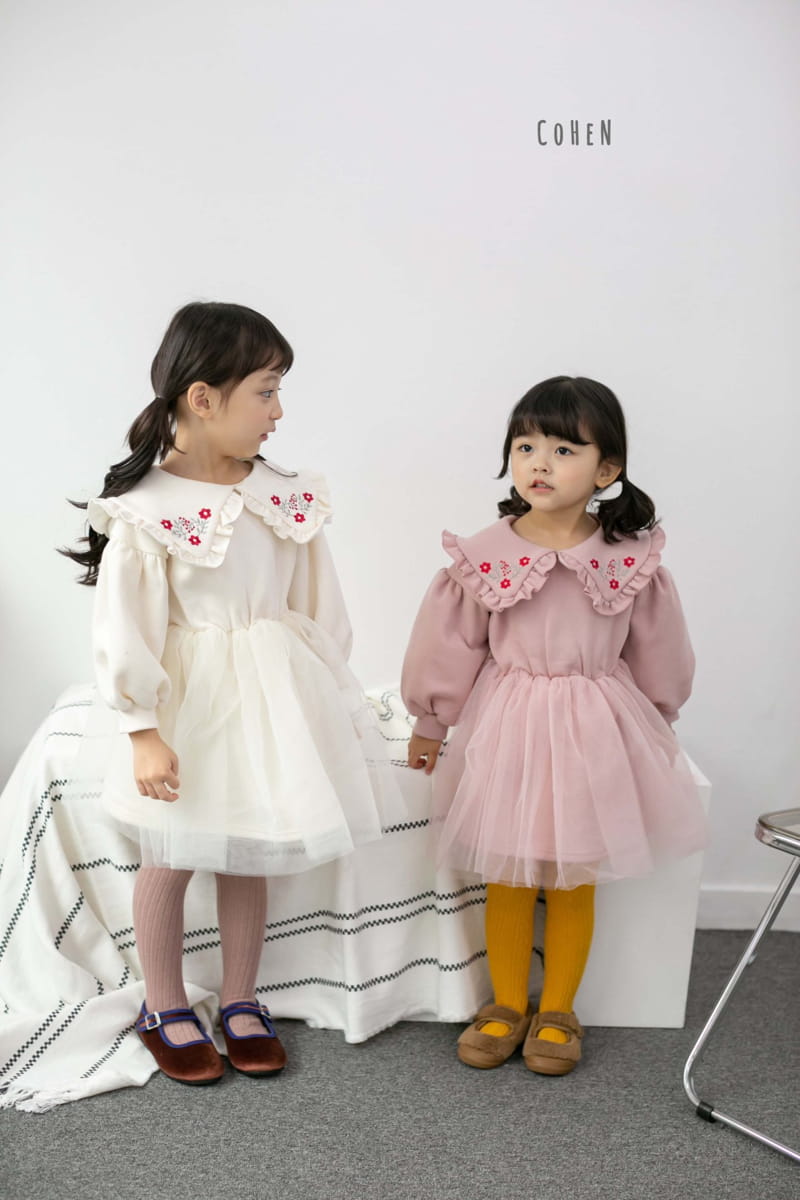 COHEN - Korean Children Fashion - #Kfashion4kids - Flower Embroidery One-piece - 7