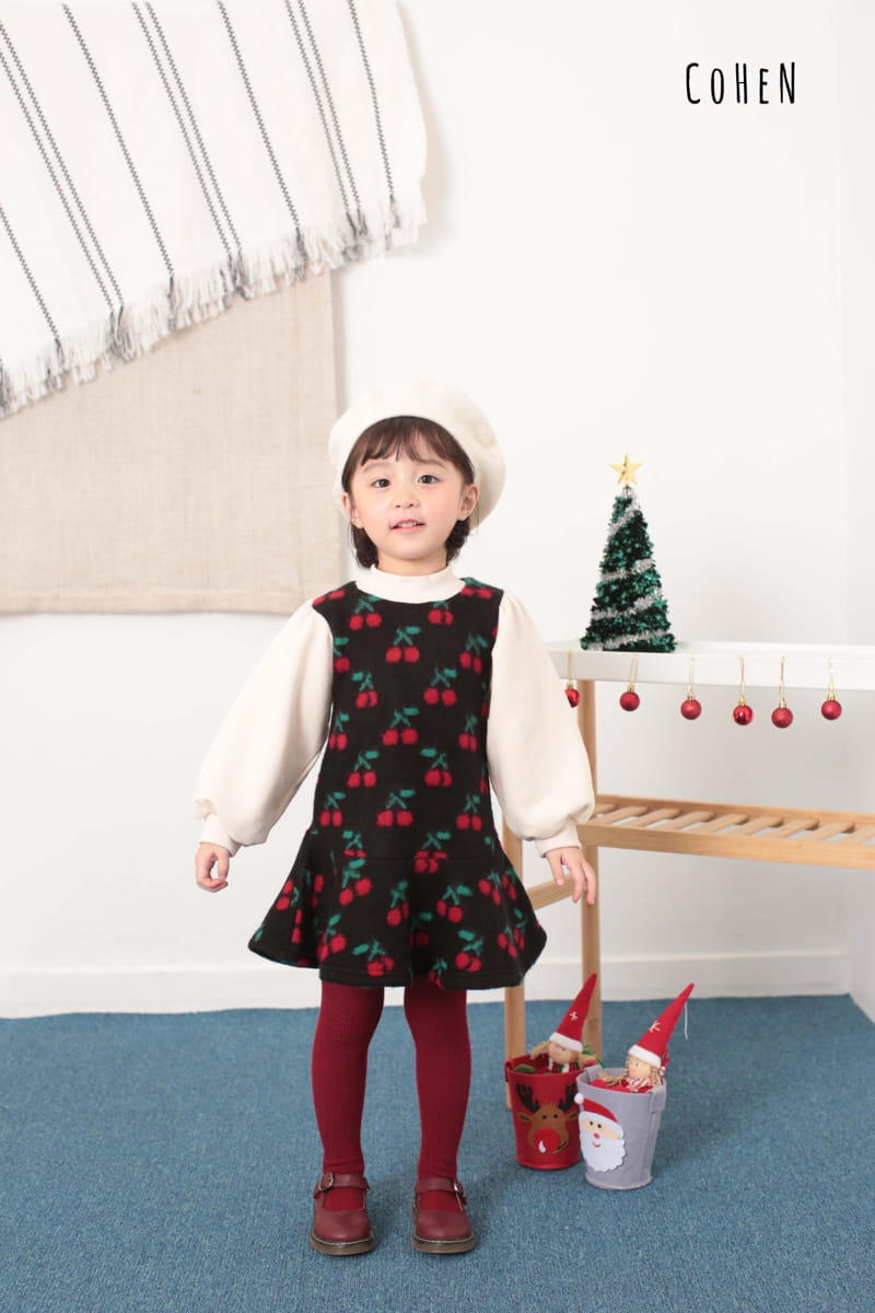 COHEN - Korean Children Fashion - #Kfashion4kids - Cherry One-piece