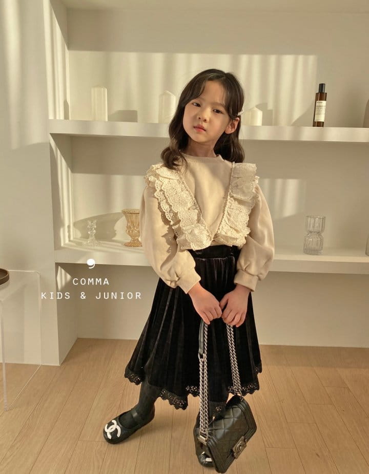 COMMA - Korean Children Fashion - #Kfashion4kids - Frill Sweatshirt Winter Fleece