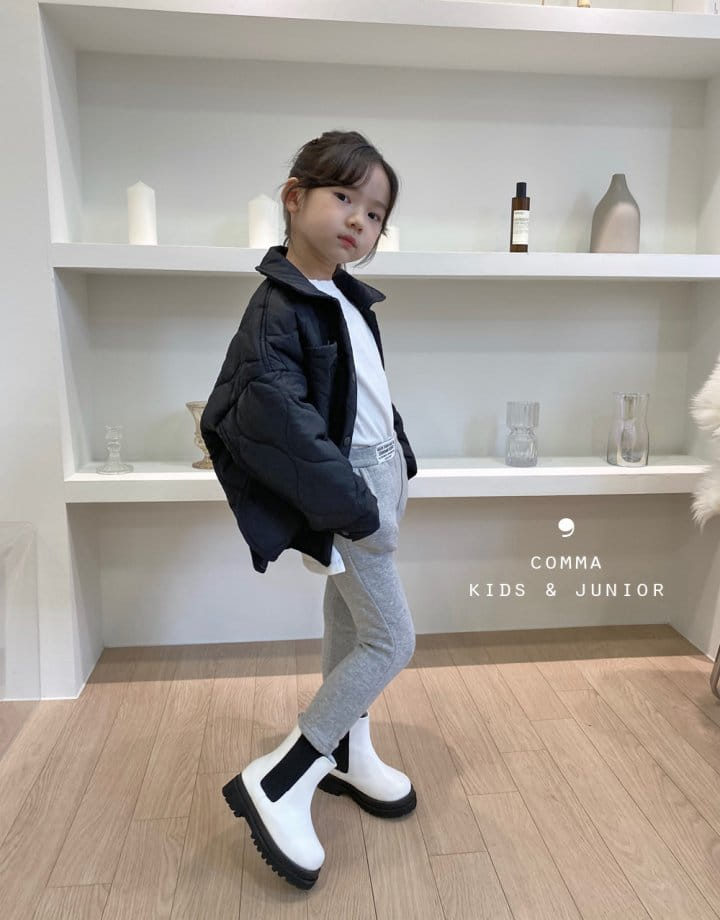 COMMA - Korean Children Fashion - #Kfashion4kids - Label Leggigns Winter Fleece - 12