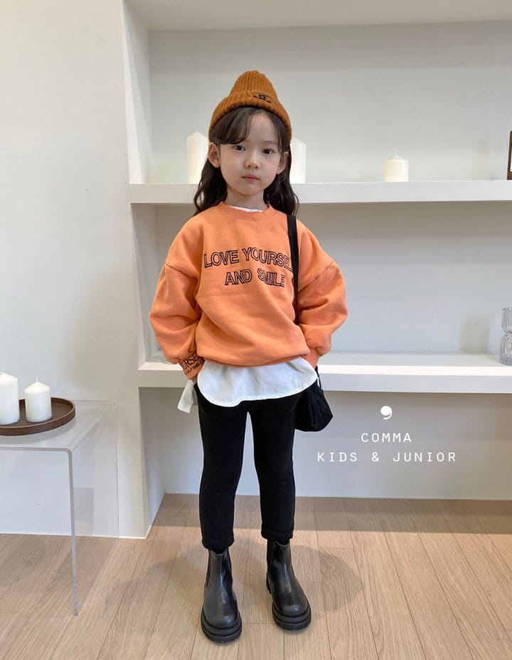 COMMA - Korean Children Fashion - #Kfashion4kids - Label Leggigns Winter Fleece - 8
