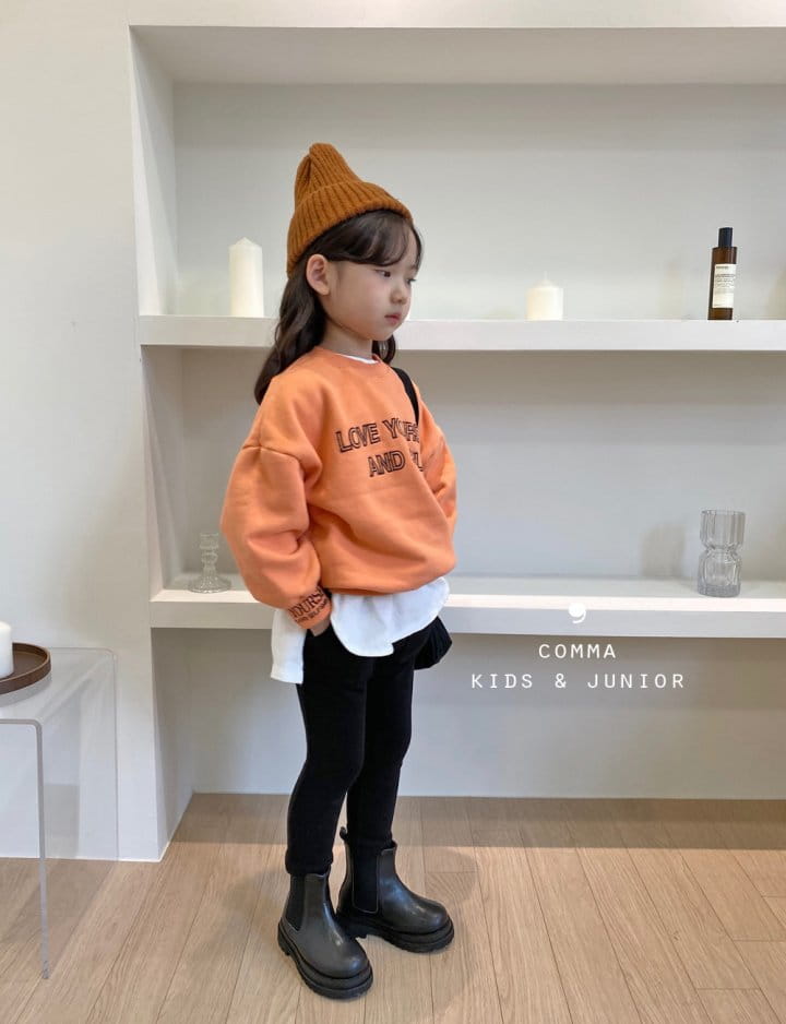 COMMA - Korean Children Fashion - #Kfashion4kids - Label Leggigns Winter Fleece - 9