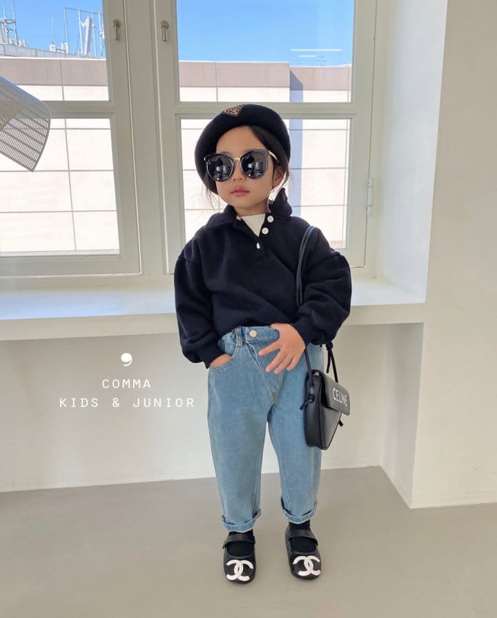COMMA - Korean Children Fashion - #Kfashion4kids - Button Sweatshirt Winter Fleece