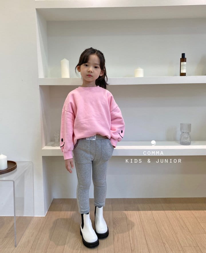 COMMA - Korean Children Fashion - #Kfashion4kids - Smile Embroidery Sweatshirt - 11