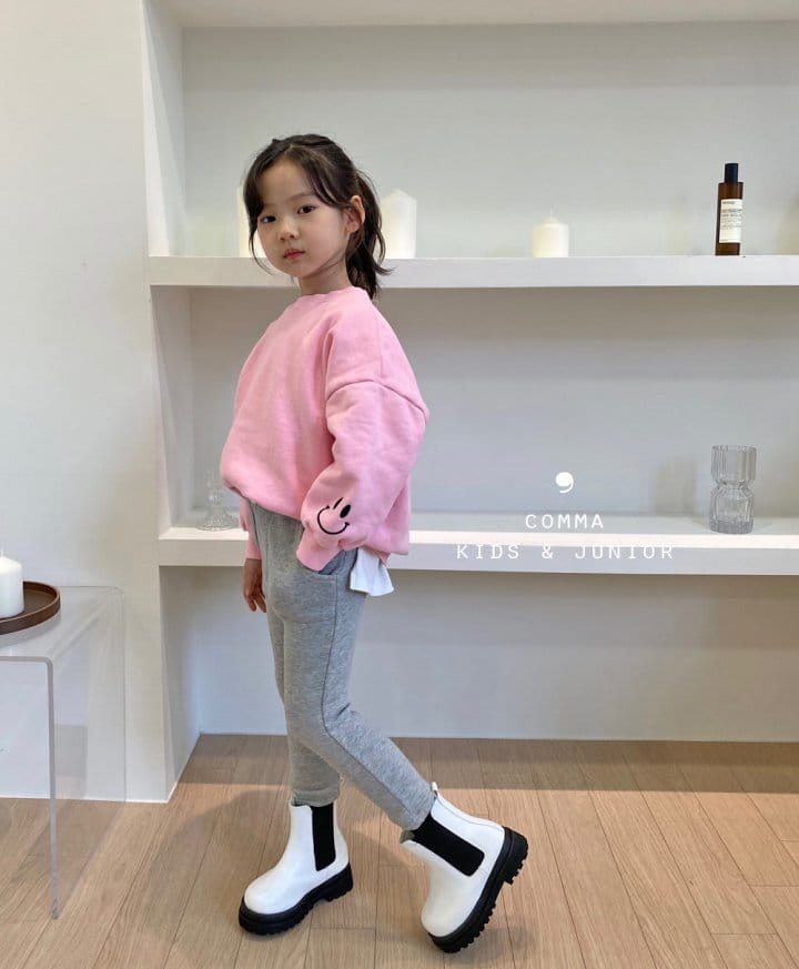 COMMA - Korean Children Fashion - #Kfashion4kids - Smile Embroidery Sweatshirt - 12