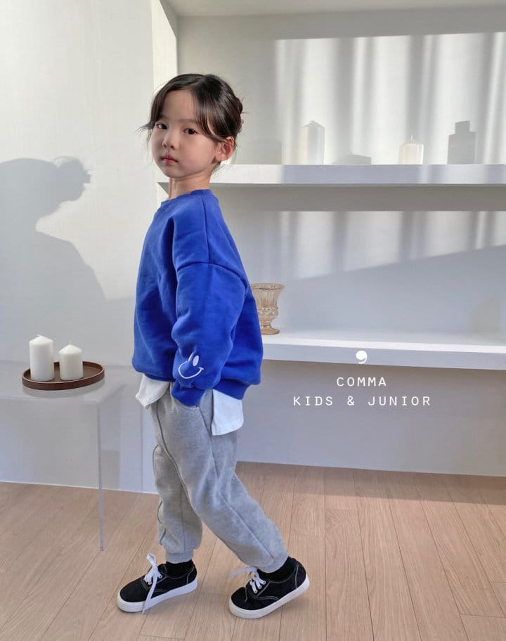 COMMA - Korean Children Fashion - #Kfashion4kids - Smile Embroidery Sweatshirt - 2