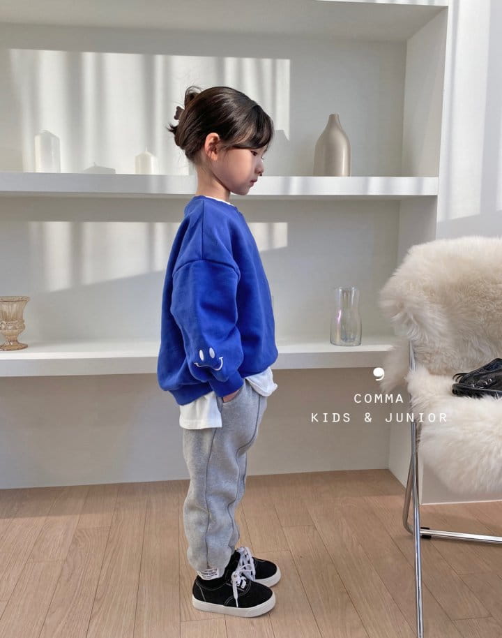 COMMA - Korean Children Fashion - #Kfashion4kids - Smile Embroidery Sweatshirt - 3
