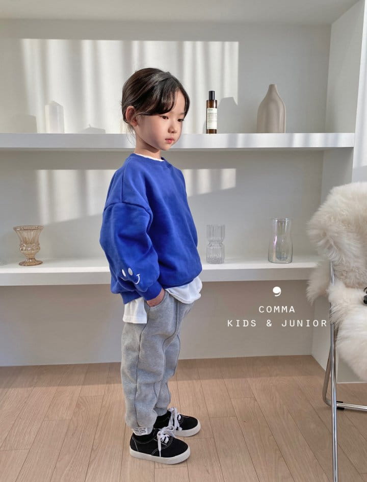 COMMA - Korean Children Fashion - #Kfashion4kids - Smile Embroidery Sweatshirt - 5