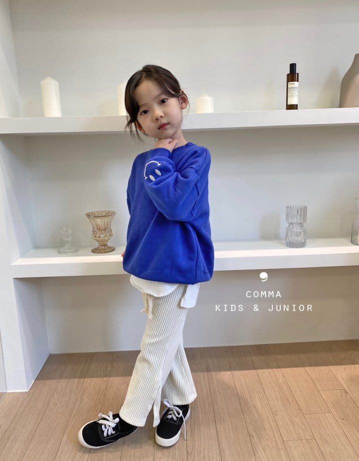 COMMA - Korean Children Fashion - #Kfashion4kids - Smile Embroidery Sweatshirt - 8