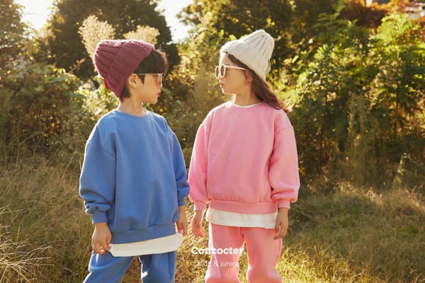CONCOCTER - Korean Children Fashion - #Kfashion4kids - Color Fleece Top Bottom Set