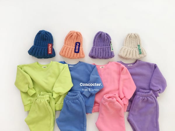 CONCOCTER - Korean Children Fashion - #Kfashion4kids - Color Fleece Top Bottom Set - 12