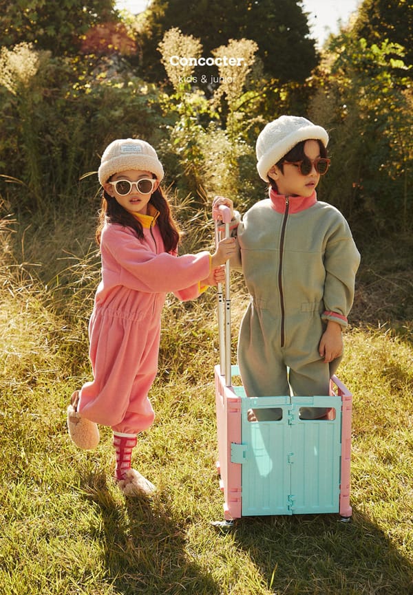 CONCOCTER - Korean Children Fashion - #Kfashion4kids - Camp Fleece Color Jumpsuit
