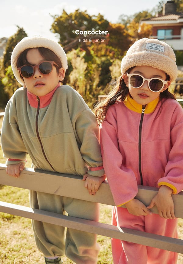 CONCOCTER - Korean Children Fashion - #Kfashion4kids - Camp Fleece Color Jumpsuit - 12