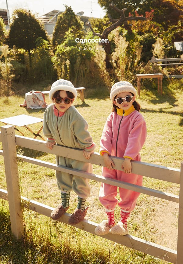 CONCOCTER - Korean Children Fashion - #Kfashion4kids - Camp Fleece Color Jumpsuit - 7