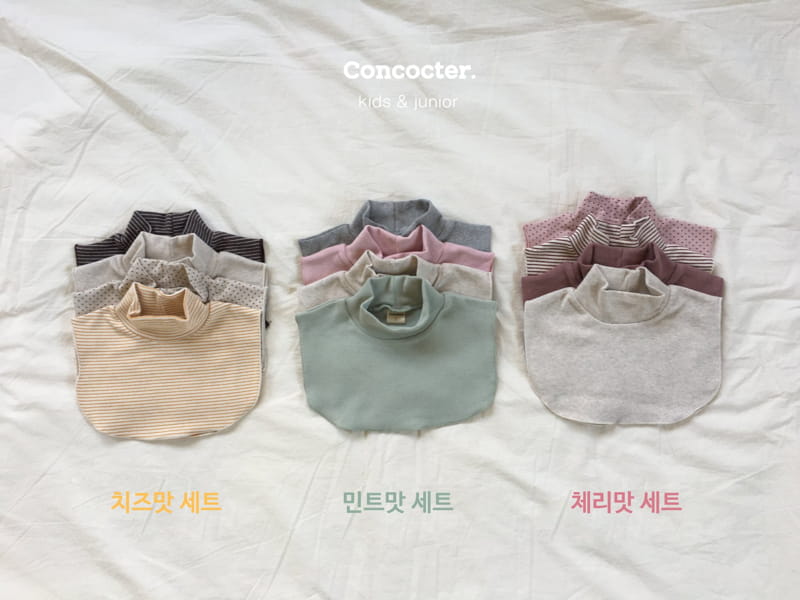 CONCOCTER - Korean Children Fashion - #Kfashion4kids - Ssock Fake Turtleneck Set