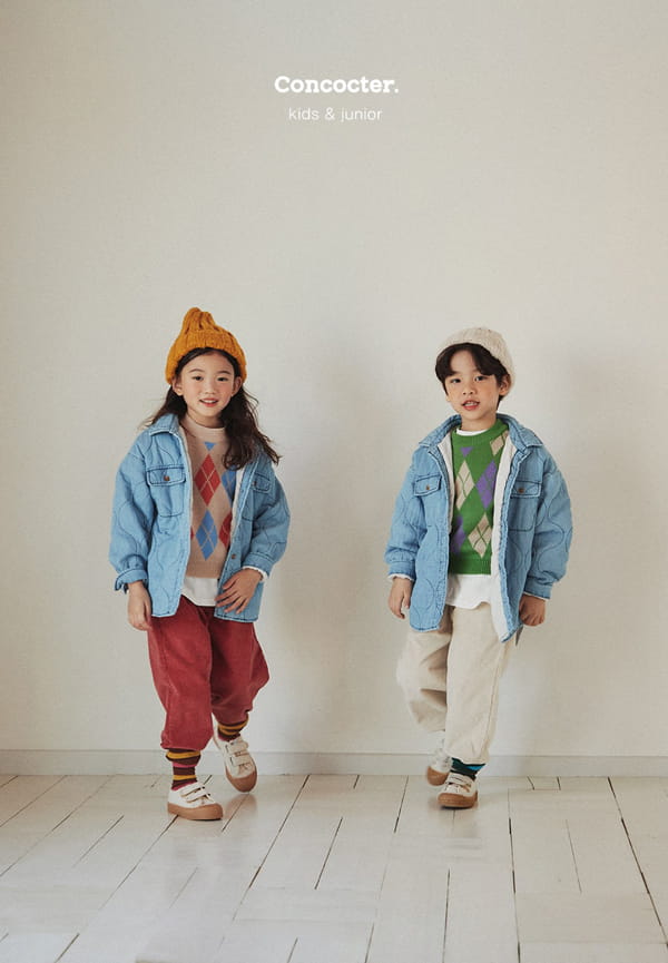 CONCOCTER - Korean Children Fashion - #Kfashion4kids - Padding Denim Quilting Shirt with Mom - 7