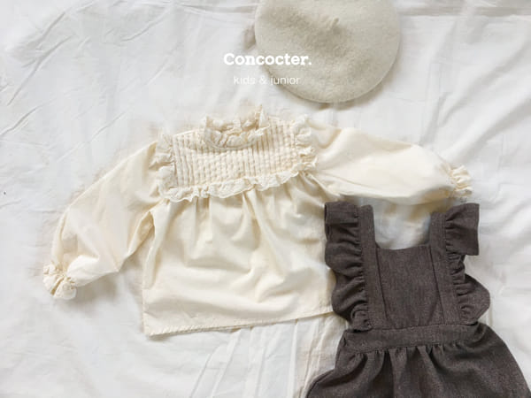 CONCOCTER - Korean Children Fashion - #Kfashion4kids - Pintuck Fleece Blouse - 12